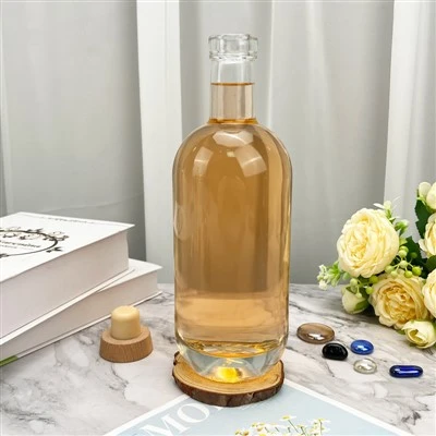 Ampolla de licor de vidre transparent